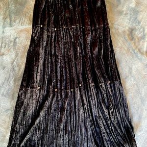 Stonebridge like Double D Ranch black velvet skirt